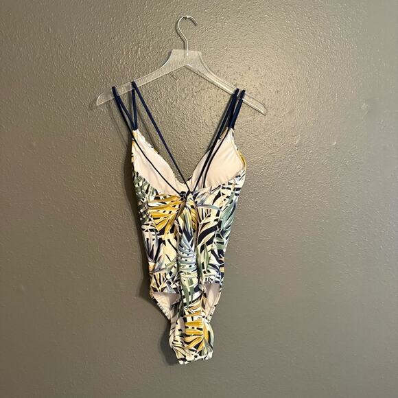 Hurley NWOT Tropical Palm Leaf One Piece Swimsuit Size L - Picture 3 of 8